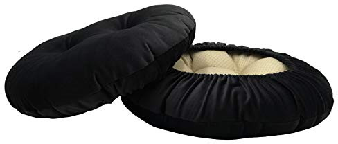 Augld Barhocker-Sitzkissen mit Gummiband, 30,5 cm, Schwarz, 2 Stück