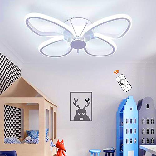 Modern Deckenleuchte LED Dimmbar Lampe Kreatives Design Cartoon Kronleuchter Herz Universum Schmetterling Deckenlampe Kinderzimmer Schlafzimmer Wohnzimmer Deckenbeleuchtung Innenbeleuchtung,C White