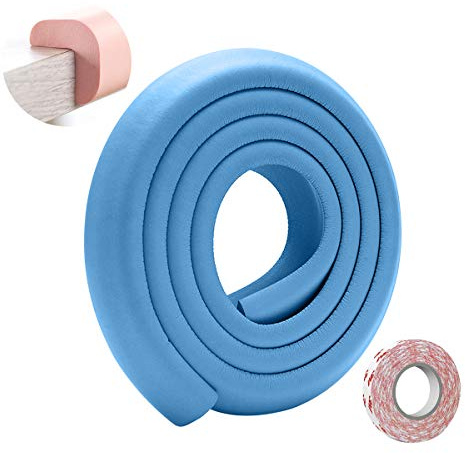 SONARIN Baby Safety Kantenschutz,2M / 6,6ft Eckenschutz Möbel Tischkantenschutz L-Förmige mit starkem Klebeband, Kinderschutz Stoßschutz für Scharfe Möbel Ecken & Tischschutz(Blau)