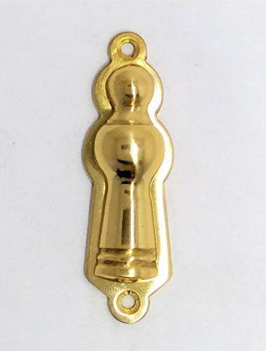 Keyhole Swing Cover Lady Escutcheon Brass, Nickel & Antique Finishes (Polished Brass)