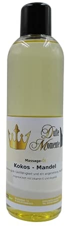 Dufte Momente Massageöl Kokos-Mandel – Paraffinölbasis – 250 ml – warm & cremig – hohe Gleitfähigkeit für Wellness & Studio – Made in Germany