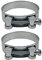 Paquete de 2 abrazaderas de tubo reforzadas fuertes de 86-91 mm, sujetadores de abrazadera de manguera de tubo de acero galvanizado (2 unidades, 86-91 mm)