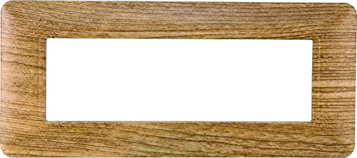 PLACCA IN TECNOPOLIMERO COMPATIBILE CON SERIE BTICINO MATIX 2-3-4-6 MODULI COLORI ASSORTITI (6 MODULI, LEGNO SCURO)