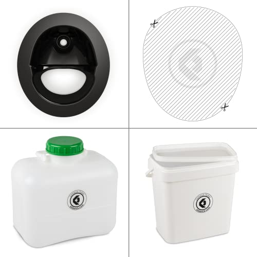 Kildwick FreeLoo M Kit WC à Compost sans boîtier Noir Classique