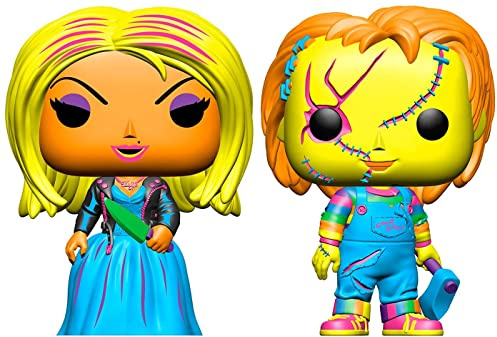Funko Pop! Bride of Chucky: Chucky & Tiffany Blacklight Hot Topic Exclusive 2-Pack