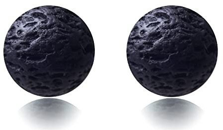 150pcs 8mm Black Lava Beads Volcanic Gemstone Round Loose Beads for Jewelry Making Energy Stone Healing Power