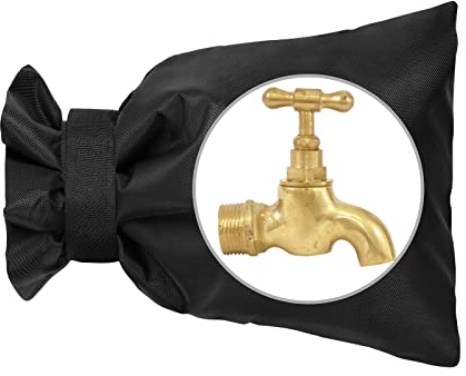 Vicloon Außen Wasserhahn Abdeckung,1 Stück Verdickung Außen Wasserhahn Abdeckung, Wasserdicht, Frostschutz, Thermoschutz für Garten Wasserhahn(Schwarz)