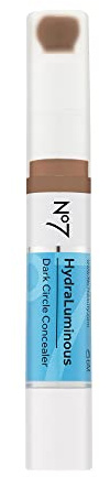 No7 Hydraluminous Concealer, Farbton 10, vollständige Abdeckung, mit Koffein und Ceramiden, feuchtigkeitsspendender und aufhellender Concealer für dunkle Bereiche, Lidschatten, 300 ml