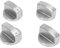 SAHROO Öfen, Kocher Knöpfe, Ofen Knopf (4 Stücke), 6mm Universal Silber Bedienknöpfe Adapter Ofen Drehschalter Kochen Oberfläche Verriegelung