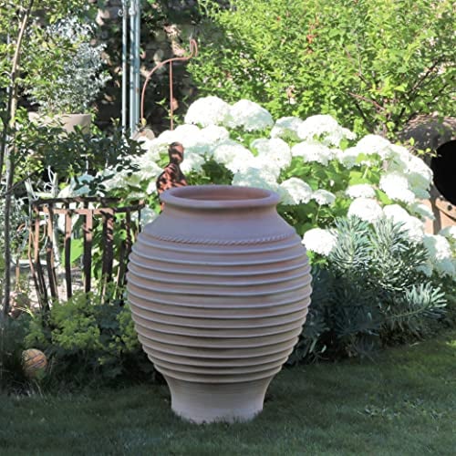 Palatina Werkstatt Exklusive Terracotta Amphore Agave 80cm - 100% Handgefertigtes Unikat - Winterfeste Amphore für Garten & Haus