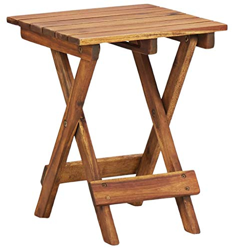 ZHOUMIN Blumenständer, Pflanzenständer, Pflanzenregal, Blumenregal, Blumentisch, Pflanzenbank, 30×30×38 cm Massivholz Akazie