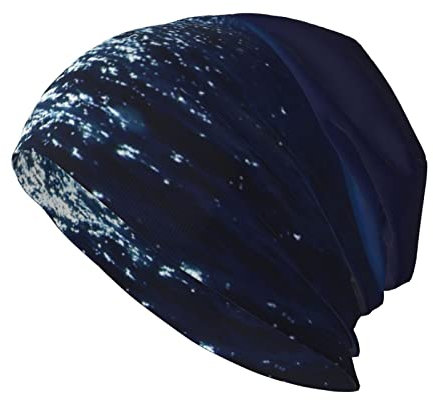 Full Moon in Night Sportmütze - Winterlaufen, Ausgehen, Sportgebrauch, leicht und trocken, weich und bequem, warme lässige Strickmütze schwarz, Schwarz, Einheitsgr��e
