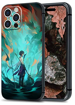 HOSCLANS Xiao Genshin Impact stoßfeste Matt Weiches Silikon Handyhüllen Anime Manga für iPhone 11 Pro Max