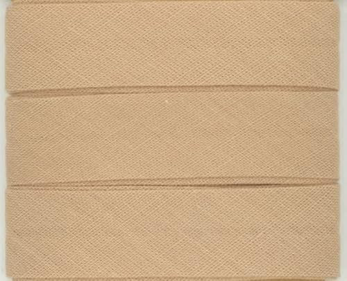 Baumwoll-Schrägbänder-Uni-ca. 20 mm Breite x 3 Meter Länge- in 28 Farben Einfassband gefalzt (Sand)