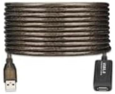 Ewent 25m USB 2.0 Extension Cable, High Speed Data Transfer, Compatible with Printer, Scanner, Camera, Card Reader, USB Disk, Keyboard - Grey