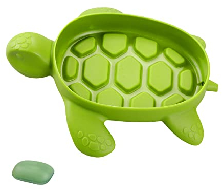 Jagowa Creative Turtle Soap Dish Self Draining Non-slip Soap Holder for Shower Bathroom Bathtub Kitchen Sink Tray Holder