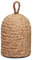PEMAR Natural Wicker Door Stopper with Handle, Jute Decorative Door Stop, Heavy Indoor Doorstop, Blocker Keeps Door Open, Rustic Farmhouse Door Jammer. 5.1''D x 9''H (Jute)