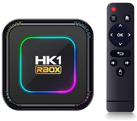 CHROX HK1 RBOX K8 Android 13.0 TV Box, RK3528 Quadcore 4GB RAM 128GB ROM Compatible Con 8K 3D 1080P, WiFi 2.4/5.0Ghz, BT5.0, Ethernet 10/100M, HDMI 2.0, H.265 Smart Box