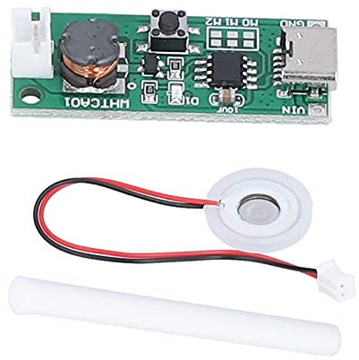 Joyzan Luftbefeuchtermodul USB, Zerstäubungsplatte Leiterplatte Für Zerstäuberscheibe Zeitschalter Zuhause Familie Nebelmaschine Ultraschall Nebelgerät DIY PCB Scheiben Mini USB Integrierter Treiber