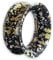 viva-adorno 1 Stück Tube Flesh Tunnel Plug Silikon Ohr Piercing Glitter Glitzer gesprenkelt flexibel Größe Z108g Schwarz/Silber/Gold, 16mm