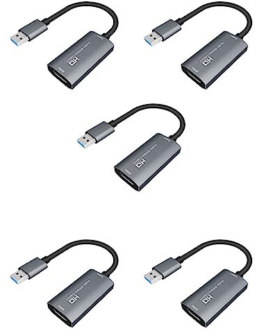 Censous 5X Video Capture Card USB 3.0 HD Audio Capture Card 4K 60FPS in Tempo Reale Streaming Video Recorder Capture Device