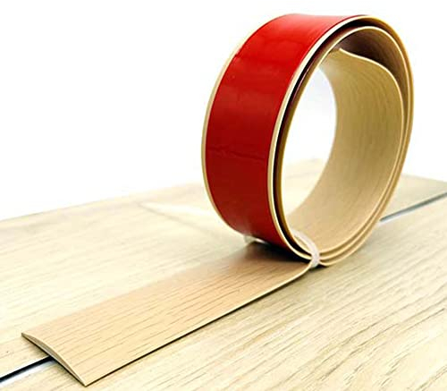 FUBESK Selbstklebende PVC-Flachboden-Übergangsstreifen Laminatboden Türteilerleiste Flaches Laminatprofil Bodenbelag Kantenverkleidung Verbindungsleiste Türleiste