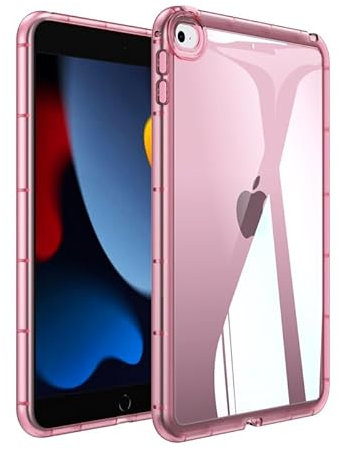 Custodia per tablet iPad Mini 5a/4a generazione, custodia morbida trasparente per iPad Mini da 7,9 pollici 2015/2017, assorbimento degli urti, custodia sottile e leggera, rosa