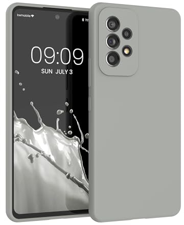kwmobile Hülle kompatibel mit Samsung Galaxy A53 5G Hülle - Silikon Handy Case - Handyhülle weiche Oberfläche - kabelloses Laden - Grau