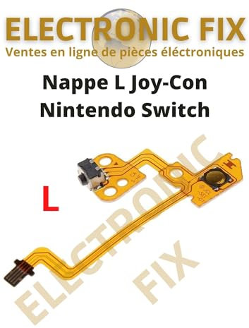 ELECTRONICFIX Nappe Bouton L Touche Manette Joy-con Ruban Compatible avec Nintendo Switch