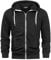 Indicode Herren INChristos Sweatjacke mit Kapuze und Reißverschluss | Hooded Jacket Kapuzenjacke für Männer Black, M