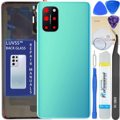 LUVSS Akkudeckel Kompatibel für OnePlus 8T Rückseite Glas Deckel Backcover Ersatz Reparatur Set (Grün)