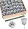 Rzoukler Glitter Roses Bouquet,30PCS Silver Roses Fake Roses Artificial Flowers for Wedding Bouquet Party Christmas Home Decor(Silver)