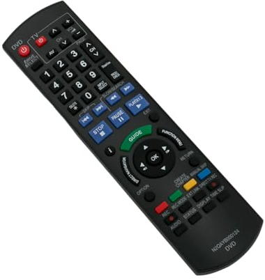 N2QAYB000124 Ersetzt Fernbedienungen -VINABTY-fit für Panasonic DVD Recorder Fernbedienung N2QAYB000124 DMR-EH57 DMR-EX77 DMR-EH58 DMR-EH68 DMR-EH770 DMR-EH575 DMR-EH585 DMR-EX87