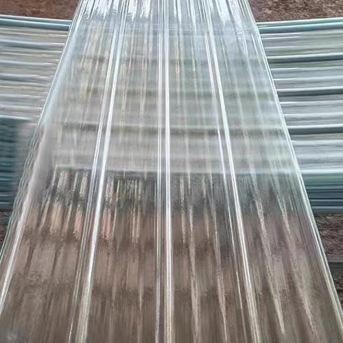 Paneles de Techo Fáciles de Instalar,Chapa Ondulada de 2mm,Placa de Iluminación Natural Frp con Resistencia a Los Rayos Uv,Placa Ondulada para Cochera Invernadero (0.9x2m/35x79in)