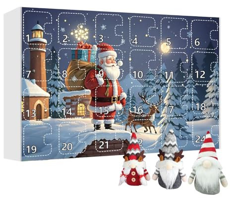 Adventskalender Wichtel, Wichtel Adventskalender 2024, Weihnachtswichtel Adventskalender, Weihnachtskalender 2024, Wichtel Puppe 24 Tage Countdown Kalender für Kinder und Erwachsene