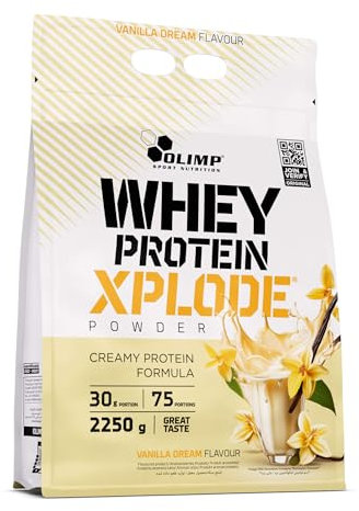 Olimp Whey Protein Pulver Vanille - 2250 g - Eiweiss Protein Pulver - Booster pre Workout