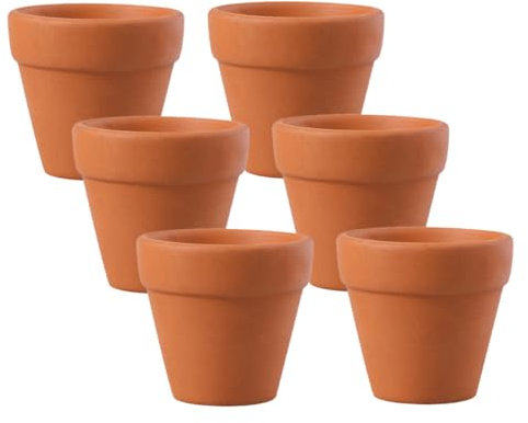 KOMBIUDA 6pcs Planters Ceramic Flower Pots Stable Base for Office Drainage Bonsai Cactus