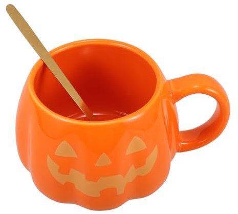 Zerodeko Halloween Party Pumpkin Ghost Cup Set of Pumpkin Mugs Ceramic Mug Coffee Mug Water Cup Office Home Decor