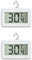 2 Pcs Fridge Thermometer, OPPERD LCD Display Fridge Temperature Refrigerator Freezer thermometer Waterproof Freezer Thermometer with Read Placement and Hanging Hook