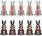 Yi'antai 10 Stück Ostern Geldgeschenke Set, Osterhasen Filzdekorationen, Geldgeschenk Verpackung Ostern Geldgeschenk Filz Lustige Osterdekoration Ostern Geschenk