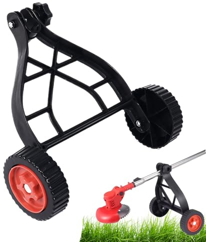 Push Wheels For Trimmer, Adjustable String Trimmer Support Wheel Attachment, Strimmer Wheels To Cut Grass, Portable Removable For Grass Cutter 34x35x12cm