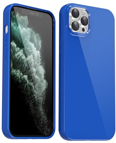 Svanove for iPhone 11 Pro Max Case Silicone, Glossy Soft Rubber Gel Jelly Cute Protective Plastic Simple Plain Phone Case Cover for Women Girl, Slim Thin Flexible Shockproof TPU, Royal Blue
