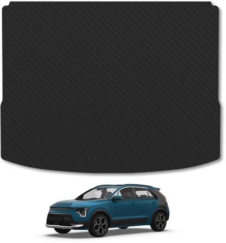 Fits Kia Niro (2022+) 5mm Rubber Boot Mat | Heavy Duty Rubber Tailored Fit Boot Liner Full Coverage Durable Waterproof Accessories Easy Clean Anti Slip Made in the UK