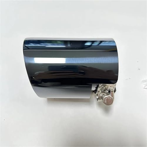 Auto Auspuff Endrohr 1 Stück Auspuffdüse Galvanisierter Schwarzer Edelstahl Länge 120Mm Großer Durchmesser 114Mm Offenes Auto-Schalldämpfersystem Auto-Auspuffrohrabdeckung(67mm-101mm)