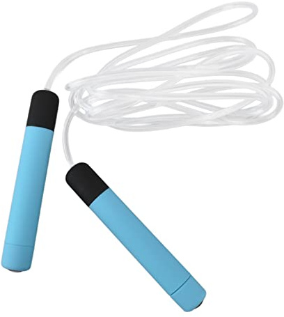 Corde à sauter lumineuse, corde d’entraînement pour sauter avec lumière LED, corde lumineuse LED unique et cool de 2,8 mètres avec poignées antidérapantes en ABS pour le fitness in (Bleue)