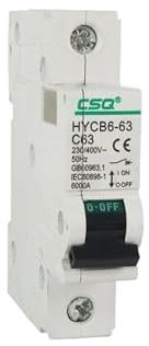 Disjoncteur Miniature MCB 1P/2P/3P/4P 6A 10A 16A 20A 25A 32A 40A 50A 63A 6KA 230V/400V 50HZ avec Certification(1P,10A)