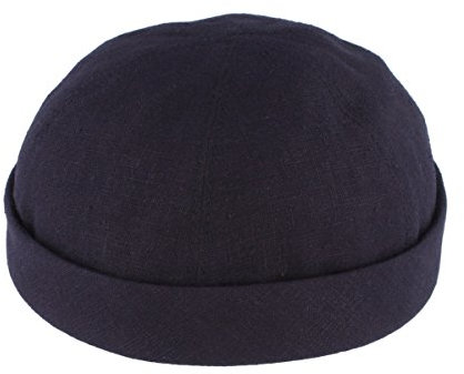 Bullani Docker-Cap Docker-Mütze Seemannsmütze aus 100% Leinen – Made IN Germany – Bequem & Hautverträglich (64, blau)
