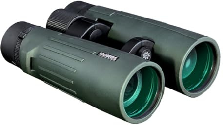 Konus | KONUSREX 10x50 Open Bridge Grünes Fernglas mit Silber-Optik, superleicht, mit 10x50 Zoom