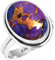 Jeweloporium 925 Sterling Silber Ringe für Frauen Größe 53(16.9) Kupfer Lila Türkis Edelstein Solitär Silber Ringe Ostern Geschenk Kostüm Schmuck