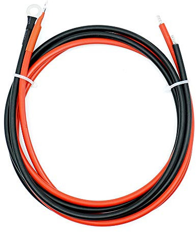 WATTSTUNDE Batteriekabel mit Sicherung und Polklemme - Solar Akku zu Laderegler 1,5m (35mm² 100cm)